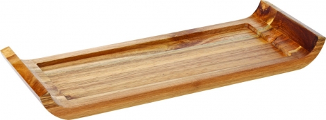 Akacie Fad m. rulle kant og fordybninger (vendbart) - Akacietræ (kan bruges m. CT0044)