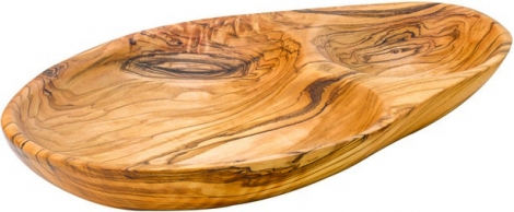 Opdelt serverings skål - Oliventræ