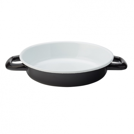 Eagle Enamel sort tallerken med ører - Dia 20 cm